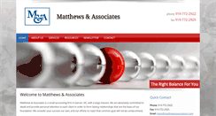 Desktop Screenshot of matthewsassociatesnc.com