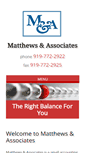 Mobile Screenshot of matthewsassociatesnc.com