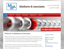 Tablet Screenshot of matthewsassociatesnc.com